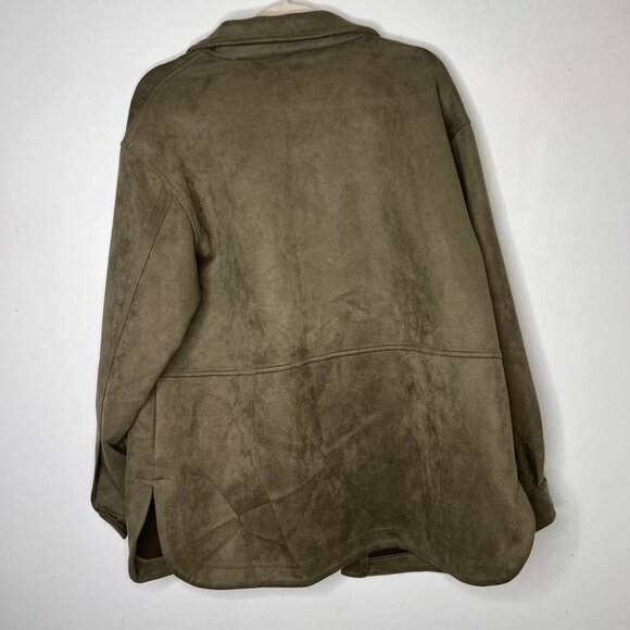 Calvin Klein Long Sleeve Overshirt Jacket – Women’s XL – Dark Olive - Picture 2 of 6